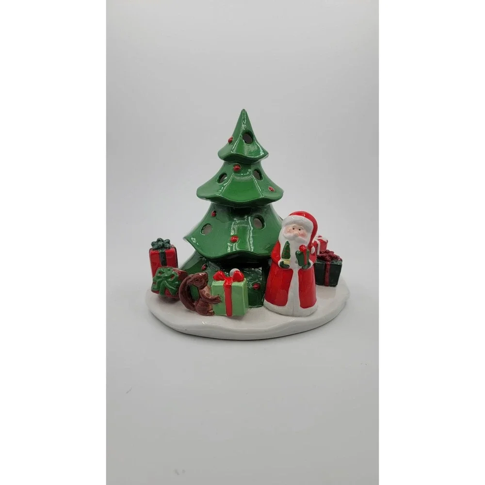 White Barn Candle Co Tealight Christmas Tree Santa 6